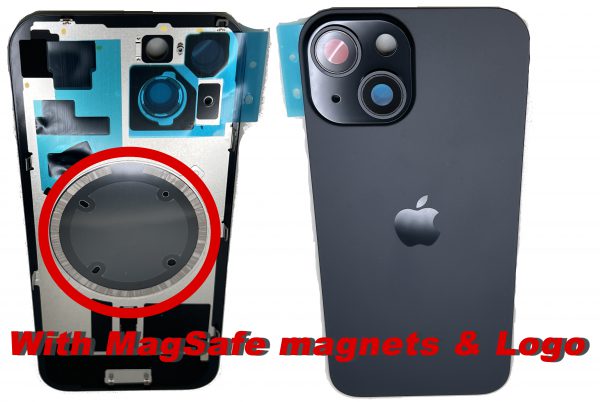 iPhone 15 Pro & Pro Max Back Glass Cover: Rear Door with Lens & MagSafe Magnets